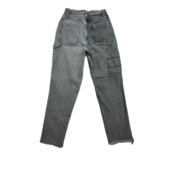 Pacsun Carpenter Pants Jeans Hi Rise Size 25 Two Tone Raw Hem 100% Cotton - Picture 8 of 11